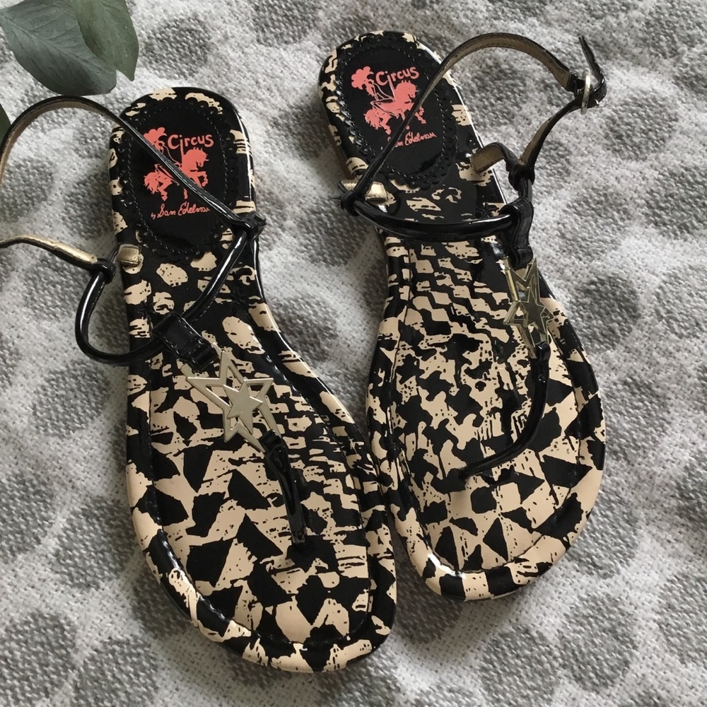 Sam Edelman Black & White Sandals